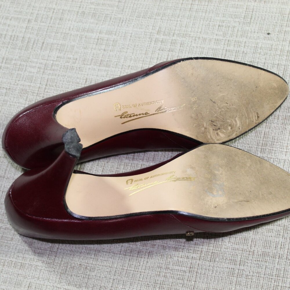 Etienne Aigner Maroon 3" Heels Size: 8 - Picture 6 of 6